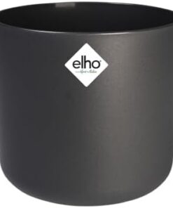 Elho B.for Soft Rond 22 Pot de Fleurs Intérieur Plastique 100% Recyclé Ø 2|3 cm Noir/Anthracite