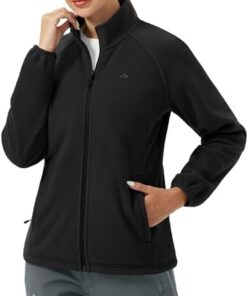 Pioneer Camp Veste Polaire Légère pour Femme Hiver Chaleur Fermeture Éclair Poches