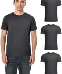 T-Shirt Homme Cotton Classique Col Rond Manches Courtes 1 ou 3 Pack Décontracté