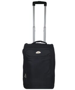 LILOSAC Valise Cabine Ultra Légère et Souple – Sac de Voyage avec Roulettes pour Bagage à Main 47 L (Noir, 50x38x25 cm)