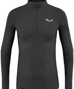 Salewa Zebru Med Warm 1/2 Zip Tee Mixte Chauffant Randonnée
