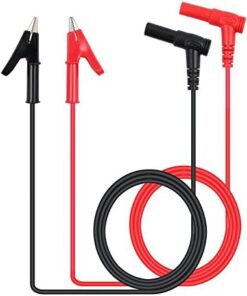 Neoteck Fiche Banane à Pince Alligator Ultra Résistant 1m pour Multimètre