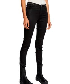 Morgan Pantalon Slim Enduit Pour Hommes - Doux et Résistant - Taille Unique