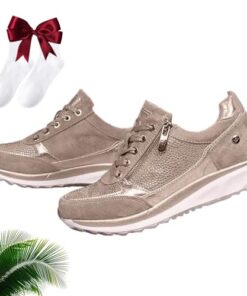 MLGBNM Baskets Orthopédiques Confortables pour Femme - Soutien de la Voûte Plantaire & Fermeture Éclair - Chaussures De