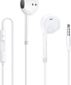 Écouteurs Filaire JYmusic à Réduction de Bruit, Écouteurs Intra-Auriculaires Stéréo |5mm Jack avec Micro pour Voyage et