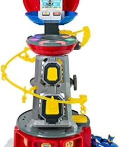 Pat' Patrouille Mighty Pups Quartier Général Géant Interactif avec Figurine Chase et Véhicule Police – Jouet Enfants 3+