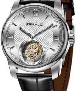 OBLVLO SK-Tour Montre Automatique Homme Luxe Cuir Étanche Sk-Tour-YWB