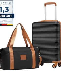 COOLIFE Valise Cabine pour Ryanair | Rigide Bagage Cabine 55x35x20 | Bagages Légers à 4 Roues, Serrure TSA | ABS Rigide