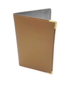 Porte Papier Véhicule Durable en Matière Gomme Expansée - Modèle Beige Métallisé - Protège Documents Auto - Fabrication