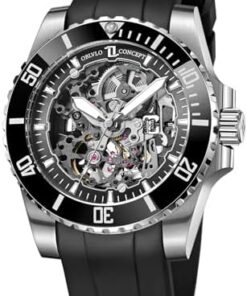 OBLVLO Montre Automatique Hommes Squelette Super Lumineux Étanche Sport DM
