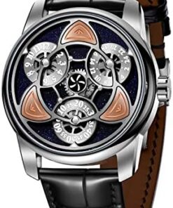OBLVLO Antonio SK-an Montre Mécanique de Luxe pour Homme - Remontage Automatique, Super Lumineuse, Étanche 50M