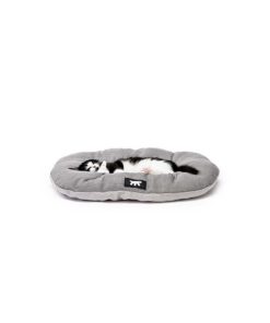 Ferplast Coussin Chien Chat Lit pour Chiens Chats avec Protection Antibactérienne SANITIZED Coton Lavable 43 x 30 cm Gri