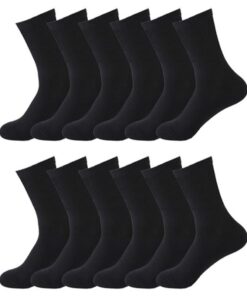 HAGOT 12 Paires Chaussettes pour Enfant Respirantes et Antidérapantes, Idéales pour l'École et le Sport, Chaussettes de