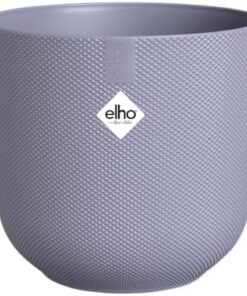 Elho Jazz Round Pot de Fleurs Ø 26cm - 100% Plastique Recyclé - Structure Unique Violet Lilas