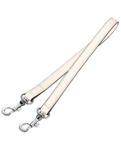 MMDOCO Bandoulière en cuir blanc pour sacs à main - Sangle interchangeable de haute qualité avec fermoir argenté - Idéal