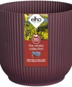 Elho The Winery Collection Pot de Fleur Intérieur 100% Recyclé Ø1|1xH1|9cm Rouge Bordeaux