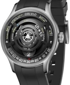 OBLVLO Montre Automatique Homme Acier Inoxydable 316L Étanche BLM-Solar