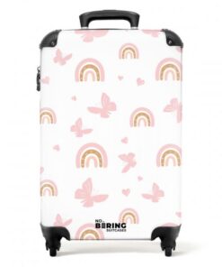 Valise Cabine NoBoringSuitcases.com Fille Arcs-en-Ciel Roses Papillons, Valise Enfant NoBoringSuitcases.com, Bagage a Ma