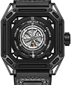 OBLVLO Montre Sportive Automatique Homme Lumineuse Étanchéité AK-S-BBBB