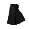 BaronHong Kilts Tartan Homme Utilitaire Grande Capacité Bretelles Poches Cargo Lin