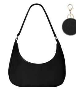 Sac À Bandoulière Aucuu En Nylon Pour Femmes, Petite Version Des Années 90 Avec Chaîne, Accessoire Chic Sous Le Bras