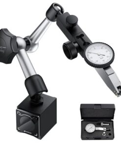 Neoteck Jauge à Cadran 0-0.8mm Base Magnétique Réglable Sonde 270° Rotation pour Comparateur à Levier