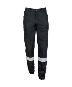 Pantalon sécurité City Guard Noir avec bandes rétro-réfléchissantes pour travail nocturne