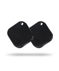 Air Tag Bluetooth Traceur Noir, Localisateur d'Objets pour Valises/Portefeuilles/Clés/Sacs, Fonctionne avec l’app Locali
