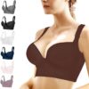 Runilut Soutien-gorge push-up ultra-lissant pour femme, soutien-gorge à armatures, soutien-gorge sculptant