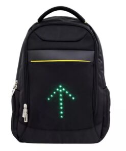 LEDWARNING Sac à Dos Noir 20L 48 LED Sig. Vélo Trottinette Télécommande USB