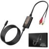 Neoteck 192 kHz Convertisseur Optique SPDIF vers RCA DAC Amplifié pour HD TV Xbox DVD