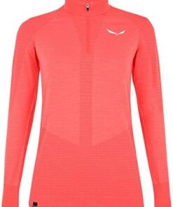 Salewa Zebru Medium Warm 1/2 Zip Tee Femme Randonnée Thermique