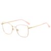 Lunettes Anti-Lumière Bleue pour Ordinateur Verres Carrés Métal Cadre Protection Yeux Anti-Éblouissants Hommes Femmes Lu