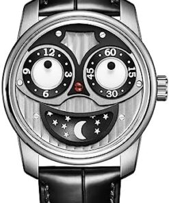 OBLVLO Montre Homme Joker Mécanique Cuir Étanche Grand Cadran Designer Sport JK