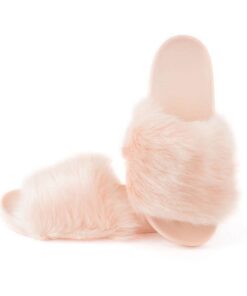 Sliders en fausse fourrure Thingimijigs pour femme froid