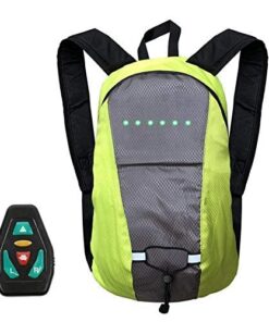 CSXMONEY Sac à dos de vélo pour cycliste, indicateur LED de sécurité rechargeable, direction réglable, idéal pour la séc
