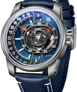 OBLVLO Montre Mécanique Homme Carbone Forgé Étanche Rotor Concept