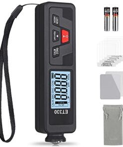 Neoteck Jauge d'Épaisseur Peinture Voiture Portable LCD Rétroéclairé 0-1500µm Acier Aluminium Noir