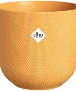 Elho Jazz Round Pot de Fleurs Intérieur 100% Recyclé Ø19cm Jaune