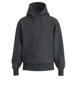 BOSS Hommes Sweat à Capuche Molletonné en Coton avec Logo Contrastant pour Hommes en Hiver