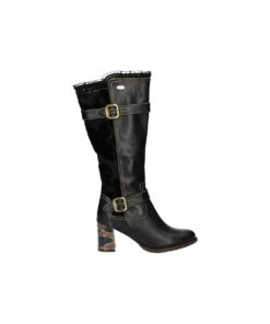Bottes LAURA VITA MARBREO 01 Noir pour Femme Élégantes et Confortables en Marbre Jade, Taille US 7.5 - Noir