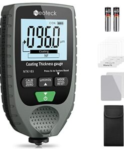 Neoteck Testeur d'Épaisseur Peinture Voiture Numérique 0-1500μm Fe/NFe Précis pour Carrosserie Auto