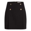 Morgan Jupe Courte Noire Taille Haute Fermeture Zippée Arrière Mode Femmes Événements Formelles