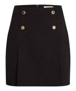 Morgan Jupe Courte Noire Taille Haute Fermeture Zippée Arrière Mode Femmes Événements Formelles