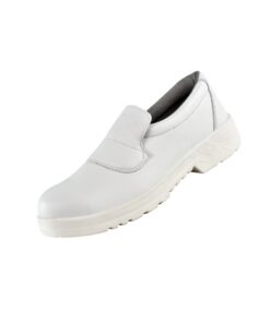 Ergos Lausanne V S2 SRC | Chaussures de Sécurité Type Mocassin Blanc pour Travailleurs Agro-Alimentaires et de Restaurat