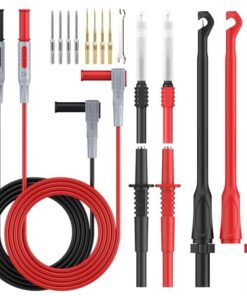 Neoteck Cordons de Mesure pour Multimètre + Sans Rupture de Fil + Aiguilles 4mm Interchangeables