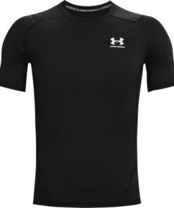 UA HG Armour Comp SS T-Shirt à Manches Courtes - Compression - Homme - Polyamide et Élasthanne - Lot de 1 - pour Active