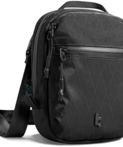 tomtoc Porte-Passeport Anti-RFID Sac Bandoulière Anti-Vol Verrouillable – 4-6 Passeports, Poches Organisatrices pour Voy