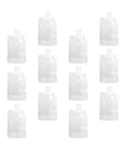 Gatuida 12 Pièces Sac de Voyage Transparent Cosmétiques Pochettes Rechargeables Souples et Étanches Pour Lotion et Shamp