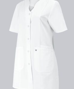 BP Tunique Femme Manches 1/2 Col V Bouton Pression Mixte 215 g/m² Blanc 42n